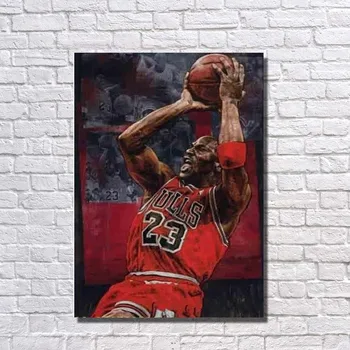 

Modern Art Picture Hand painted Famous Basketball Star Oil Painting on Canvas Wall Pictures for Home Decor No framed