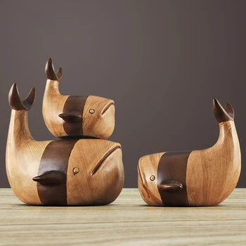 

3pcs Europe Resin Fish Sculpture Art Animal Figurines Miniatures Home Desk Decoration Christmas Best Gift Home Crafts