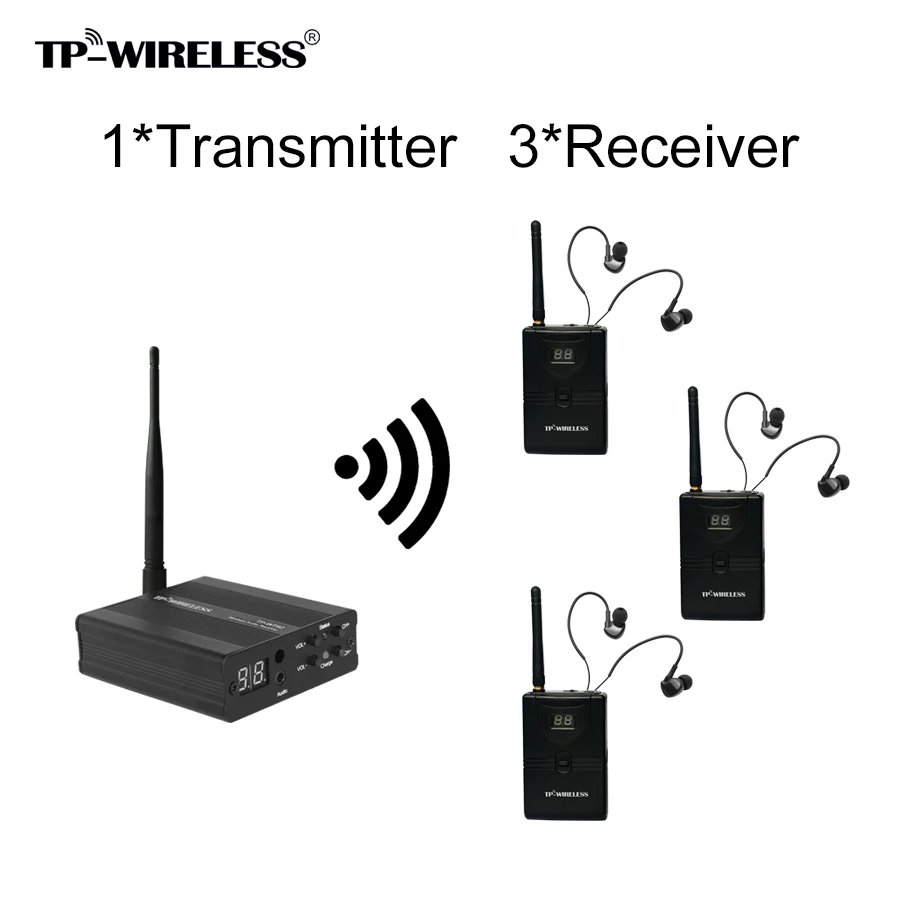 TP-Беспроводной монитор Системы этап аудио монитор Системы Беспроводной в ухо монитор Системы 1 передатчик& 3/4/5/10 приемники - Цвет: 1Tx and 3 receivers