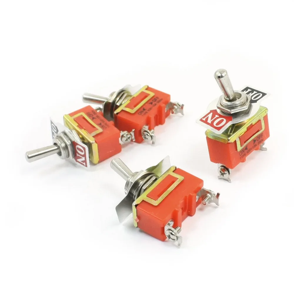 5pcs ON OFF SPST 2 Position Locking Power Toggle Switch AC 250V 15Ain Switches from Lights