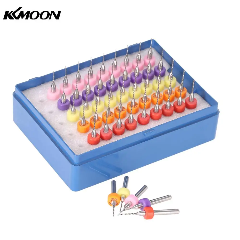 

50pcs drill bits tools Tungsten Carbide Micro Drill Bits Set Engraving Tools for PCB Circuit Board 0.5-0.9mm/0.25-0.45mm
