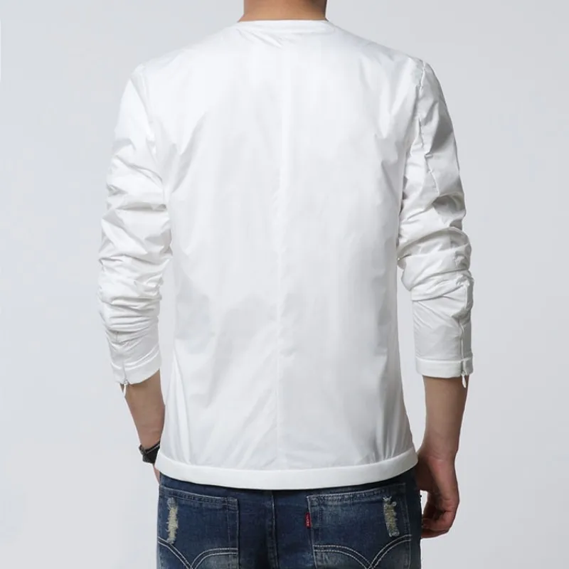 High Quality Summer Jacket Men Simple Slim Fit Streetwear Men Jacket Round Collar Long Sleeve Mens Jackets And Coats Plus Size High Quality Summer Jacket Men Simple Slim Fit Streetwear Men Jacket Round Collar Long Sleeve Mens Jackets And Coats Plus Size