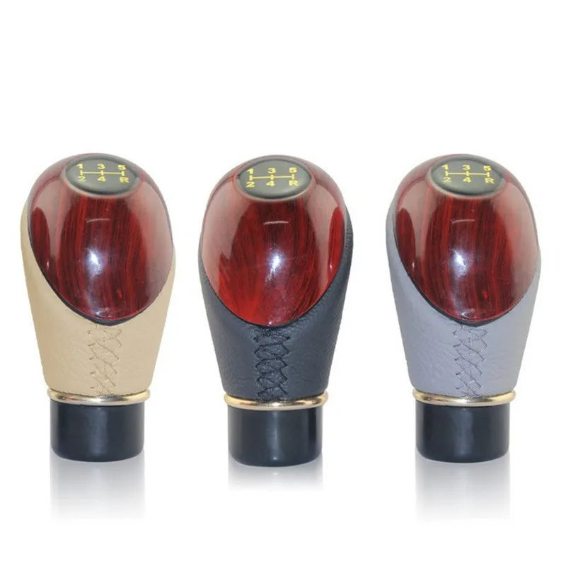 

Car Shift Lever Gear Knob Artificial Peach Wood 5 Speed Manual Car Gear Head Shift Knob For Universal