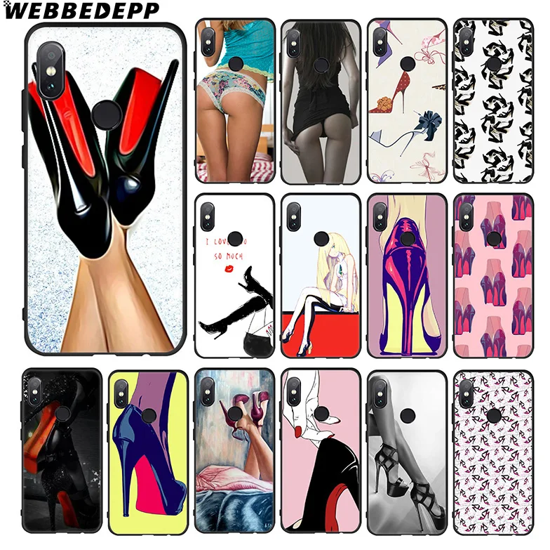 WEBBEDEPP High Heels Sexy Ass Soft Case for Xiaomi 9 8 SE 6 A1 A2 Lite MIA1 MIA2 MI8 MI6 MAX 3 POCOPHONE F1 |