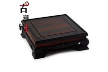 Redwood pedestal base stand of bonsai decoration artware collection
