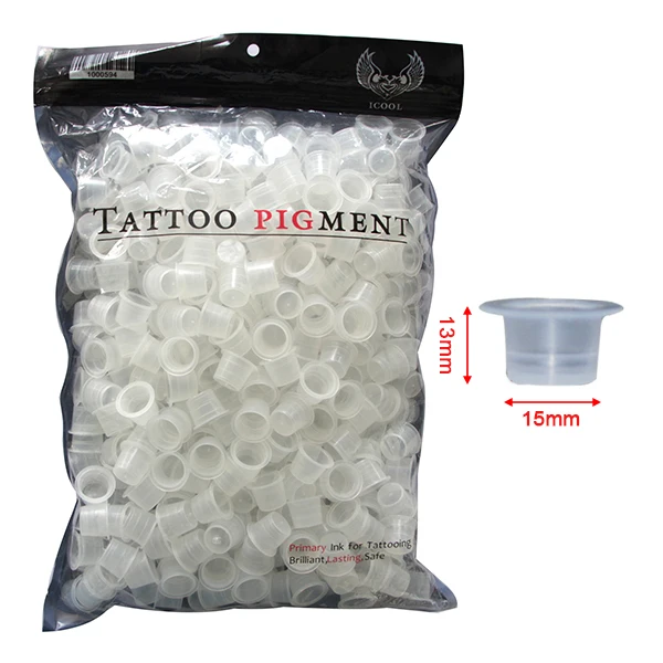 500Pcs 13MM Large Size Tattoo Ink Cups Caps Supply Professional