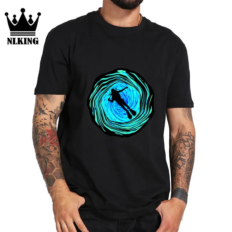 

2019 Sleeve Cotton Funny Birthday Gift Present for Him Men Diver T-shirt Divinger Adult DIVE THE NEW scuba diving T Shirt Short