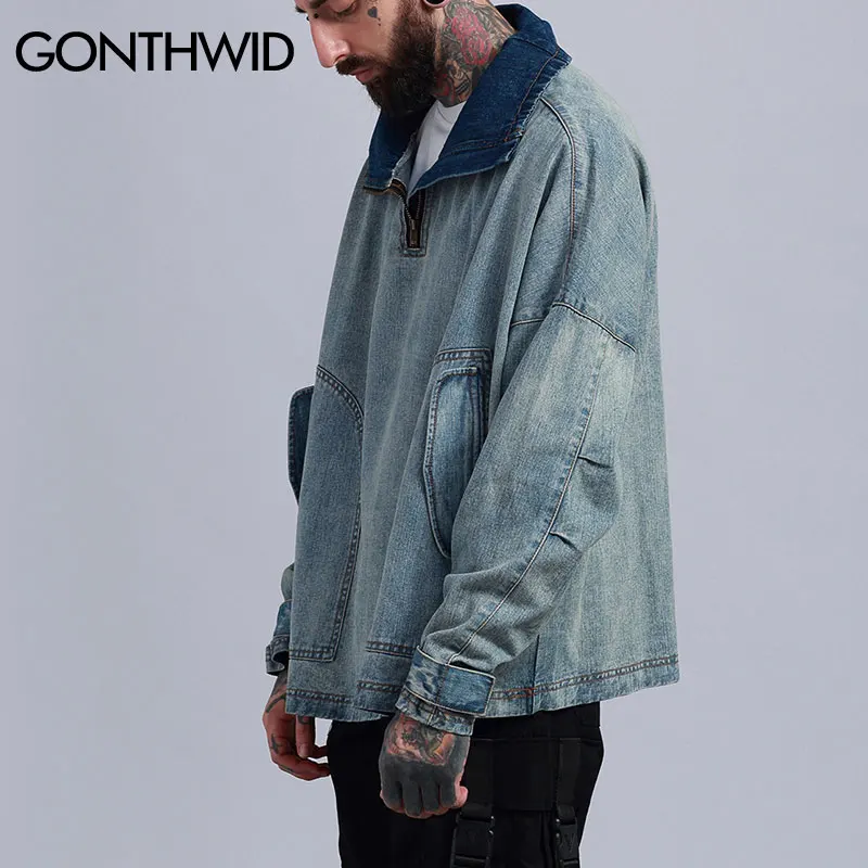 vintage oversized denim jacket mens