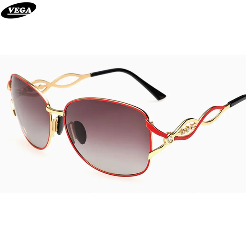 

VEGA Fashion Ladies Polarized Oval Rhinestone Sunglasses Top Rated Novelty Brand Designer Sunglass Women Stunner Shades 229