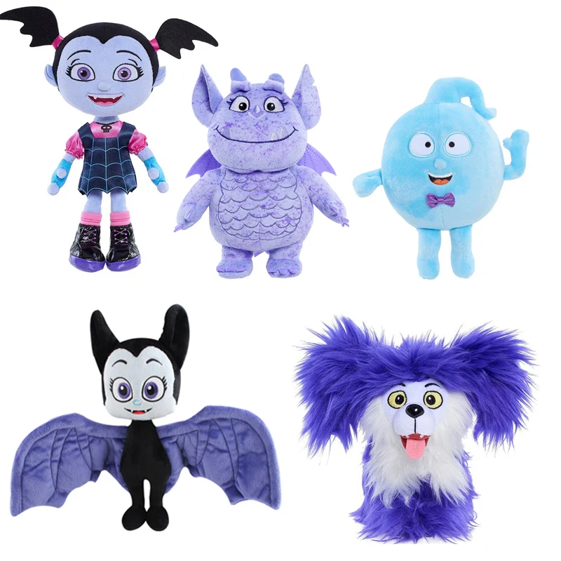 

New 25cm Junior Vampirina Elsa The Vamp Batwoman Girl Plush Reborn Doll Kids Gift TV Series Movies Cartoon Dog