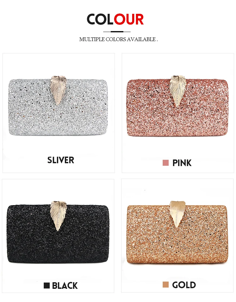 Luxy Moon Gold Sequin Clutch Bag Available Colors