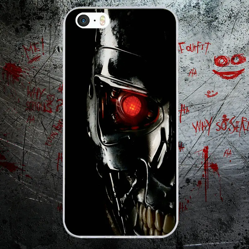 Fashoin Movie Terminator Soft TPU Silicone Mobile Phone Cases Cover for iPhone X 8 7 6S 6 Plus 5 5S SE 5C 4S 4 Shell Bags