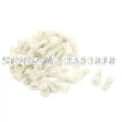 

35pcs 3mm Tin-plated Tube Closed End Caps Insulation Wire Connectors Beige