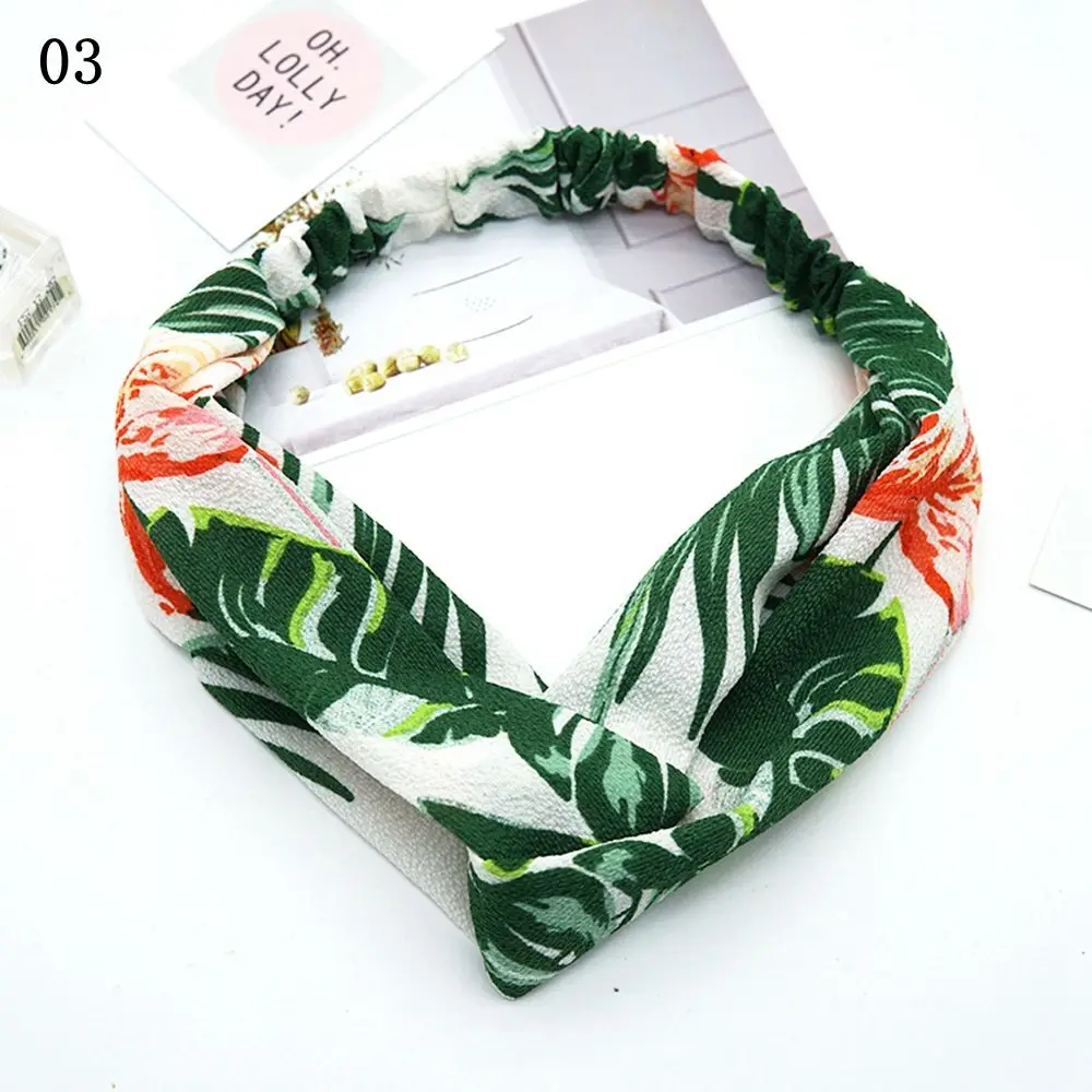 

Woman Bohemian Vintage Green Banana Leaf Hairband Sea Beach Blue Gray Alpaca Hair Bundles Girls Twist Turban Knotted Hairband