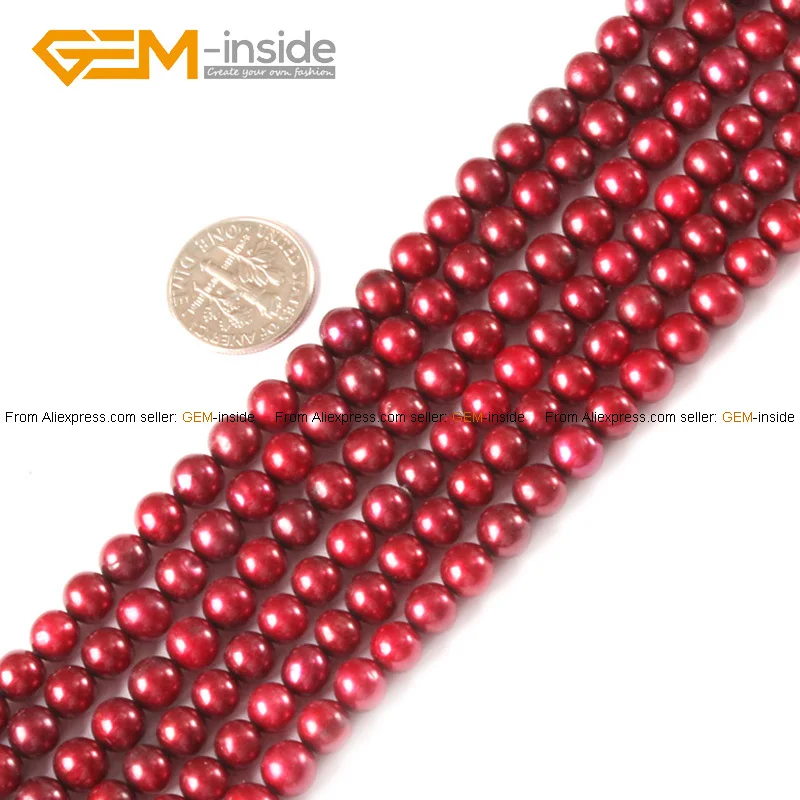 Round Pearl Beads 6-7mm Egg Pearl Beads Diy Jewelr...