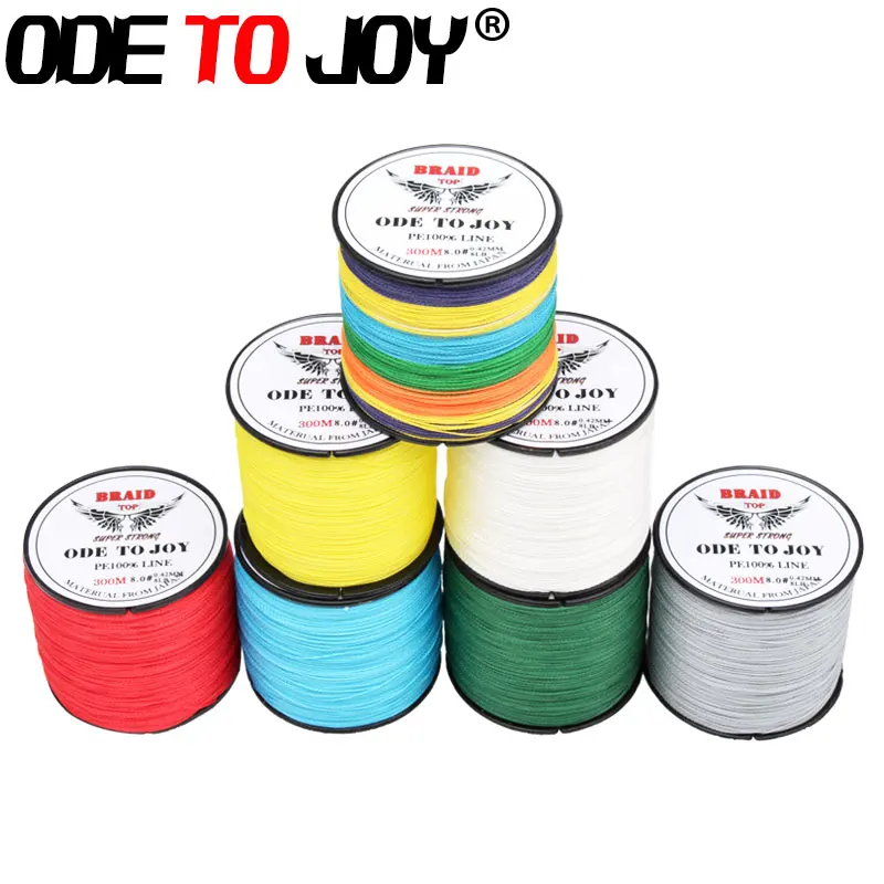 Odetojoy 300 м 4 нити Супер Сильный ЧП Плетеный Рыбалка линии 10 80lb pe линия черный