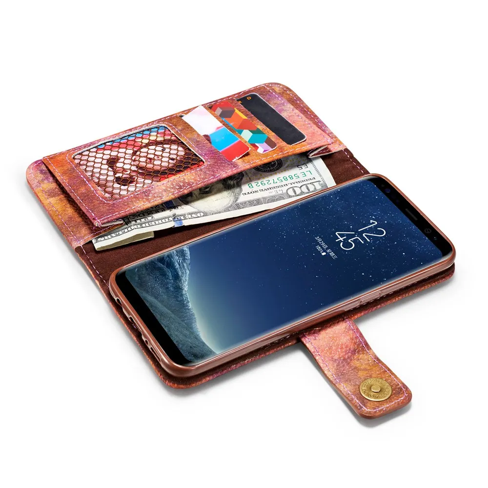 Coque для Samsung S9 плюс флип чехол подставка Роскошный кожаный бумажник Fundas S8