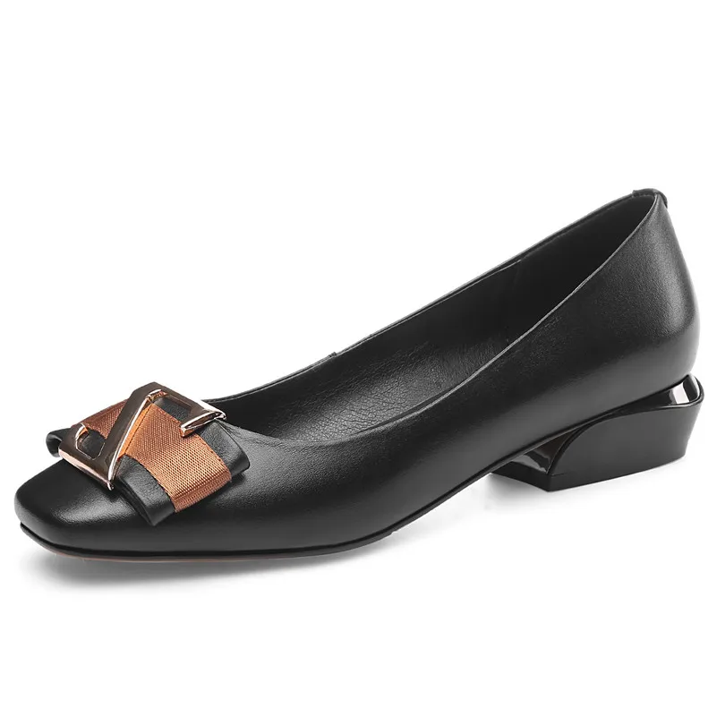 Pompe Design Fedonas vera tonda donna Scarpe Estate classico qualità di da base di Punta Primavera Donna alta pelle Beige nero eleganti concisa in dzIr7zwq