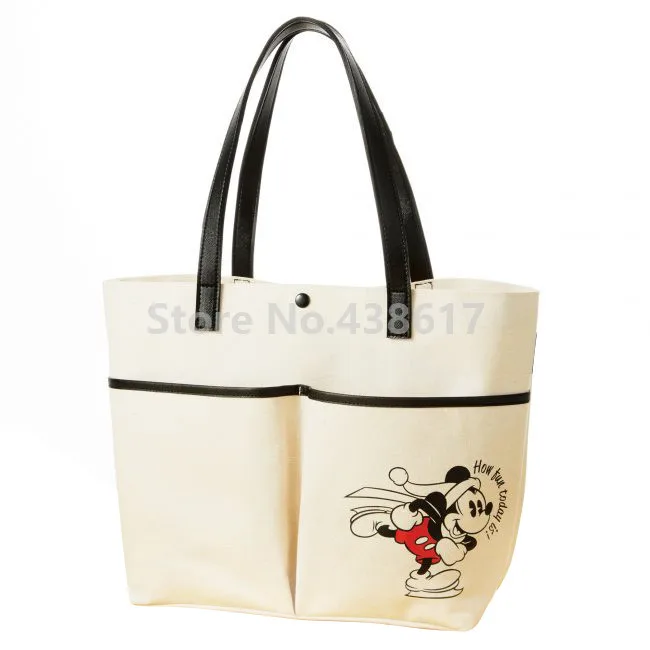 

New Mickey Shoulder Women Bag Large Handbags Canvas Bag Cartoon Fashion Shopping Bags