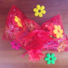 200 шт 7*9 см чистая красная подарочная Сумка из органзы стенд для ювелирных украшений сумки мешок шнурок для браслета/ожерелья Мини мешок пряжи