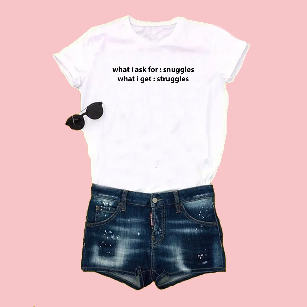То что я прошу: snuggles What i get: Fight футболка женская мода гранж эстетика tumblr винтажный