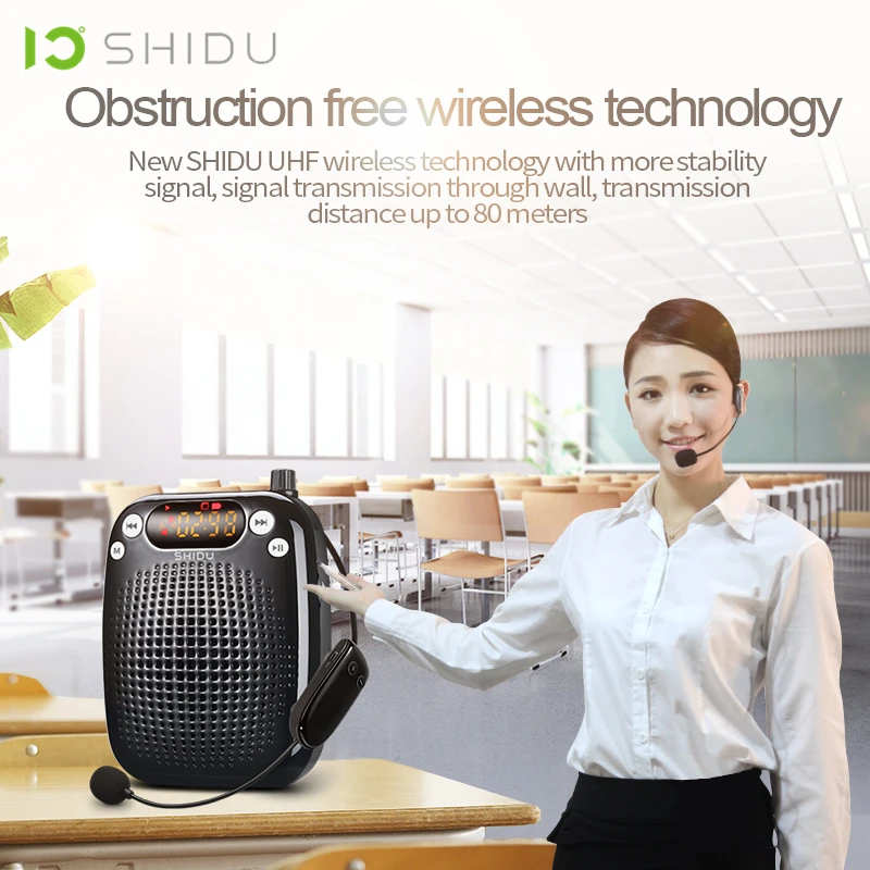 Мини динамик SHIDU S611 UHF беспроводной портативный голосовой усилитель USB Lautsprecher для