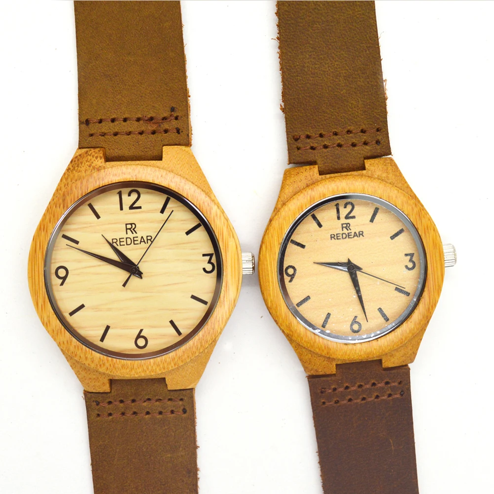 2016 wholesale high end handmade natural wood bamboo watches leather straps analog watches men and women lover's watch 2016 wholesale high end handmade natural wood bamboo watches leather straps analog watches men and women lover's watch