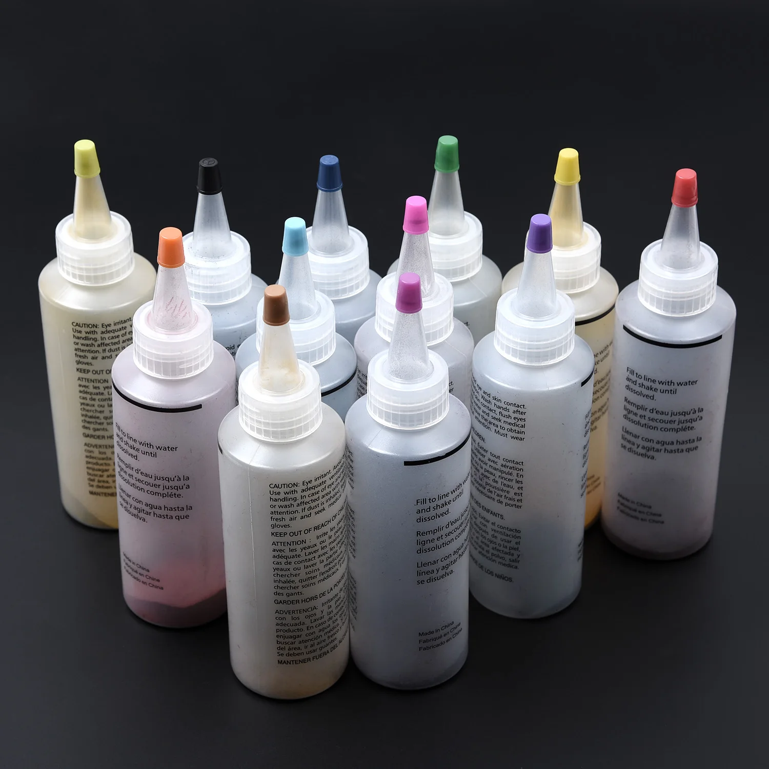 

12 Pieces Tulip One Step Tie Dye Kit Vibrant Fabric Textile Permanent Paint Tool