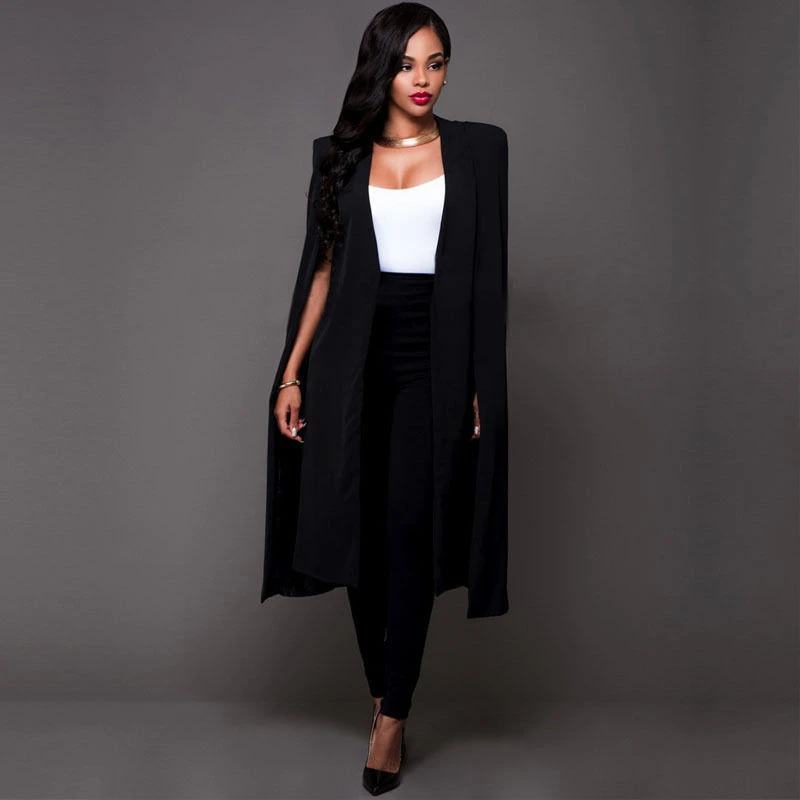 

Spring Autumn Coat Female Extra Long Wide Trench Coat Fashion Women 2017 New Warm Cotton European White Black S M L XL