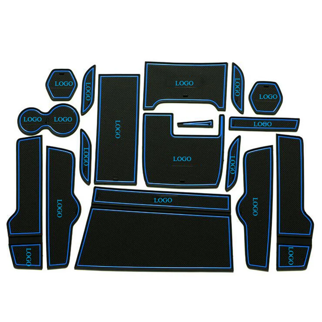 17X Auto Car Styling Non Slip Mat Sticker Gate Slot Pad Rubber Mat Door