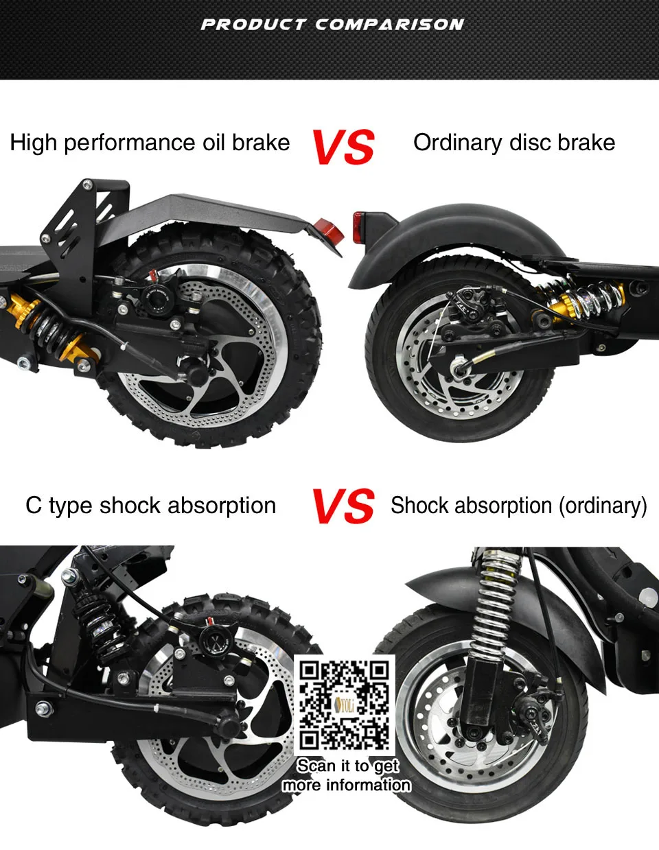 Sale 10 inch frame Off Road Electric Scooter 48v 26A battery 1000W motor mini e bike folding electric bike 2