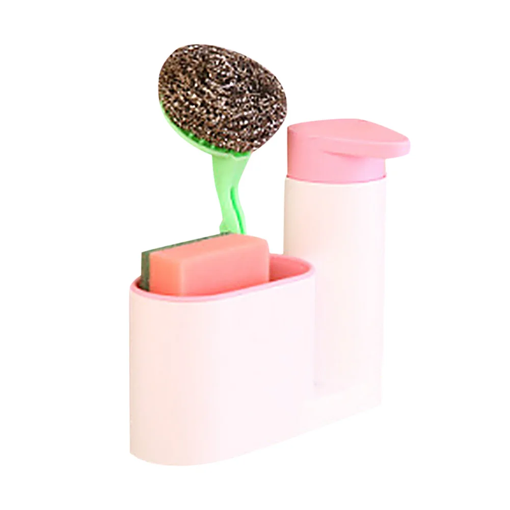 

1 Pc Sink Shelf Suction Cup Sponge storage Rack Multifunction Detergent Soap Dispenser Storage Racks Kitchen Accessories