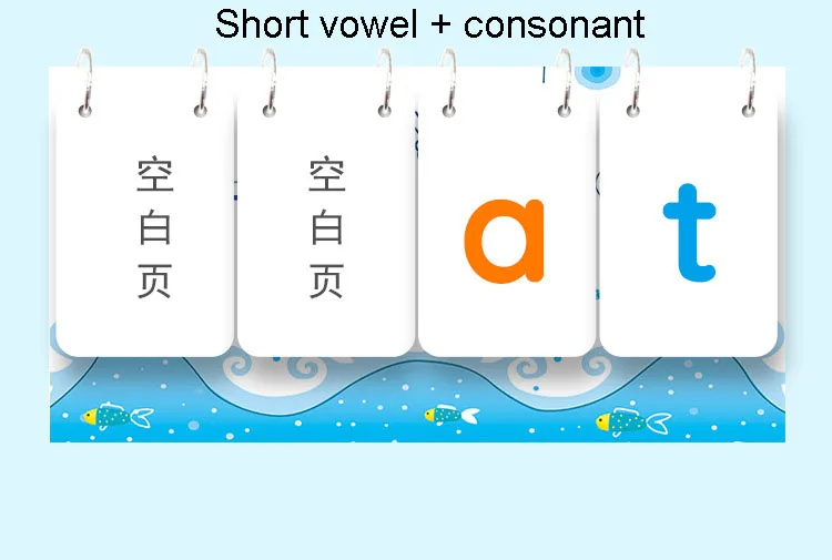 Inglês Phonics Palavra Livros Cartões Flashcards Calendário Crianças Montessori Aprendizagem Brinquedos Educativos Jogos Vipkid 252 Pçs 7 Home & Garden