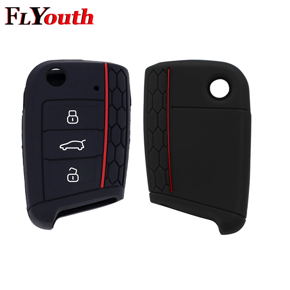

For Volkswagen Golf 7 mk7 For Skoda Octavia A7 Silicone Key Portect Cases Car Accessories Key Case Bag Key Cover Car-styling 1Pc
