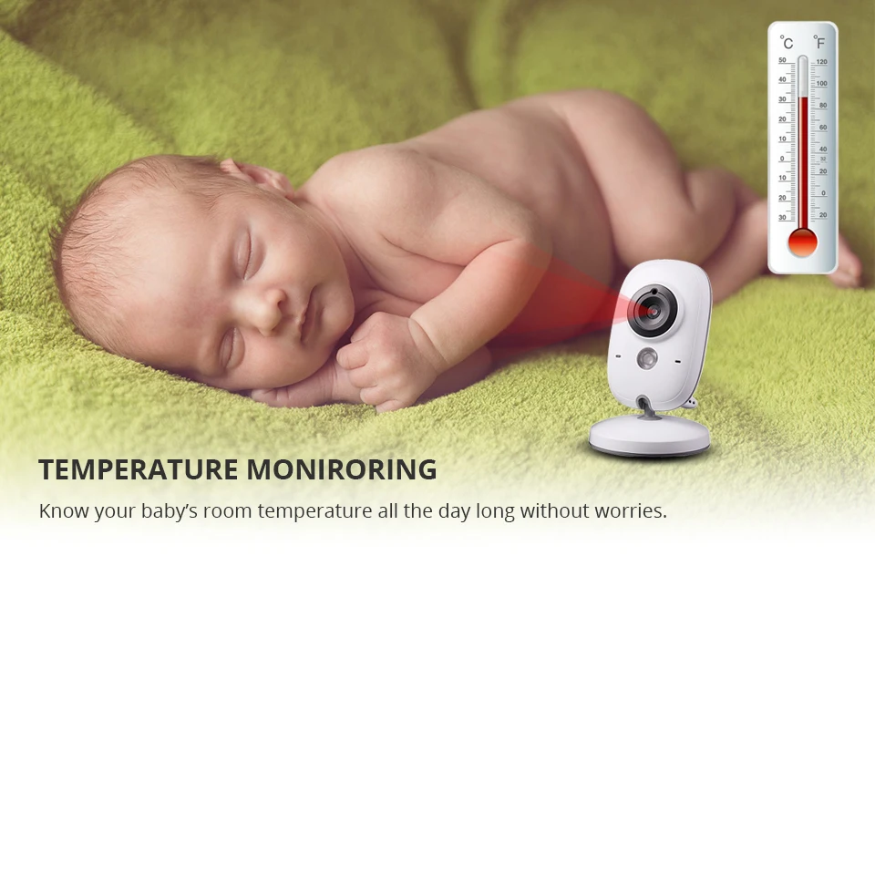 Harga 3.2 Inch Bayi Monitor Nirkabel Video Warna Bayi Pengasuh Keamanan Kamera Baba Elektronik Malam Vision Pemantauan Suhu VB603