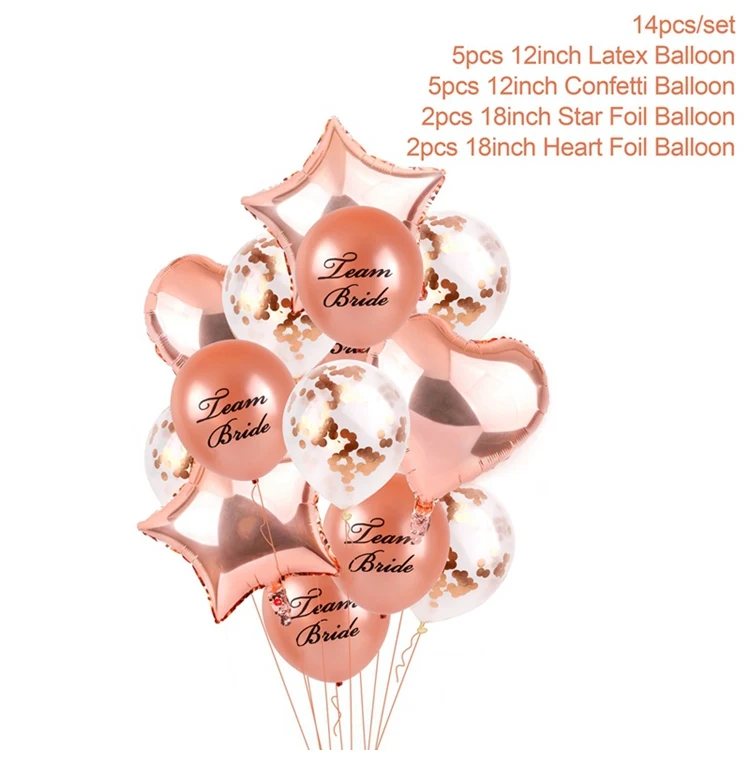 QIFU воздушные шары из фольги, принадлежности для вечеринки-девичника, свадебные вечерние воздушные шары, командные воздушные шары для невесты, аксессуары для свадьбы, душевые шары - Цвет: Team Bride ballon 10