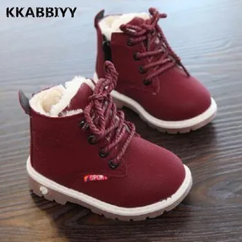 

2018 New Winter For Child Kid Girl Boy Snow Boots Comfort Thick Antislip Short Boots Fashion Cotton-padded Shoes