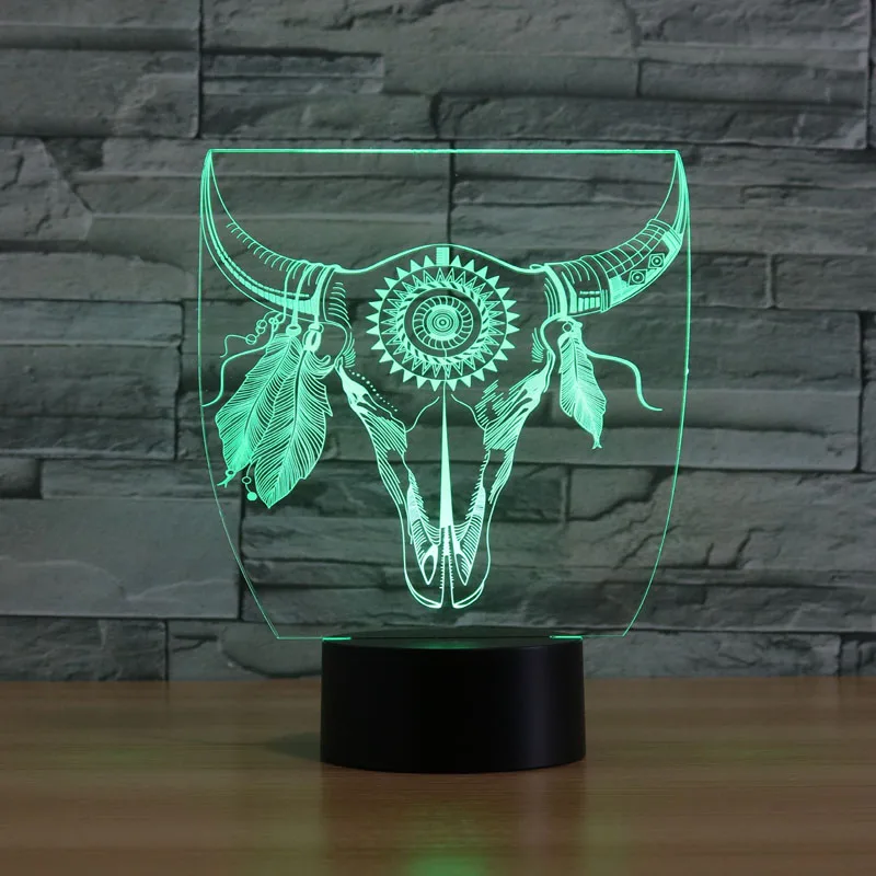 Animal Shape USB Touch Multi Color 3D led Night Light  Novelty Bedroom Bedside Led table Lamp