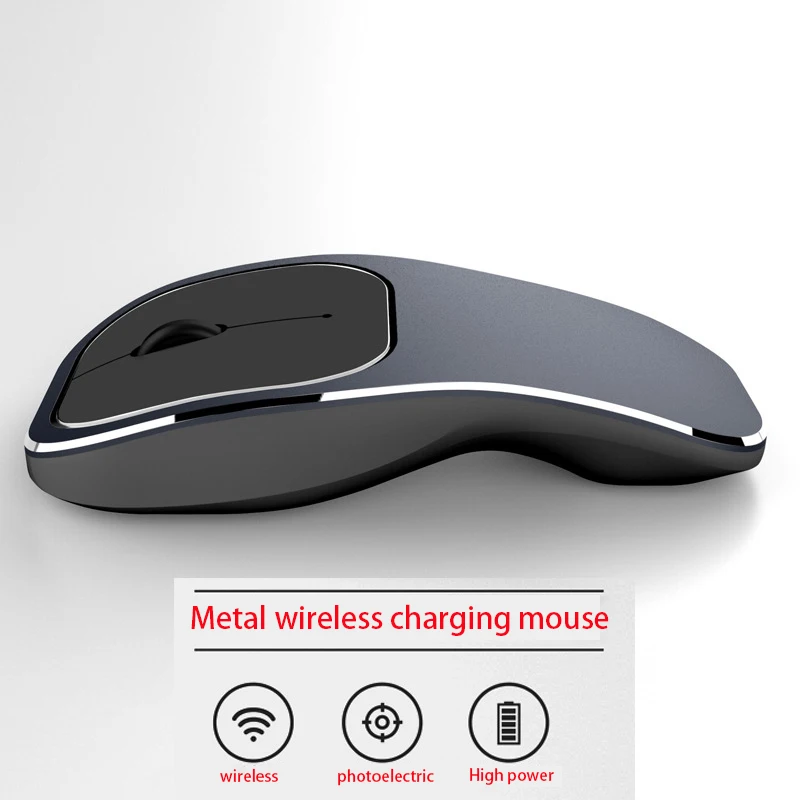 

SHELI Metal Wireless Mouse Aviation Aluminum Alloy Material Office Charging Mute 2.4G For Notebook PC MAC Laptop Computer