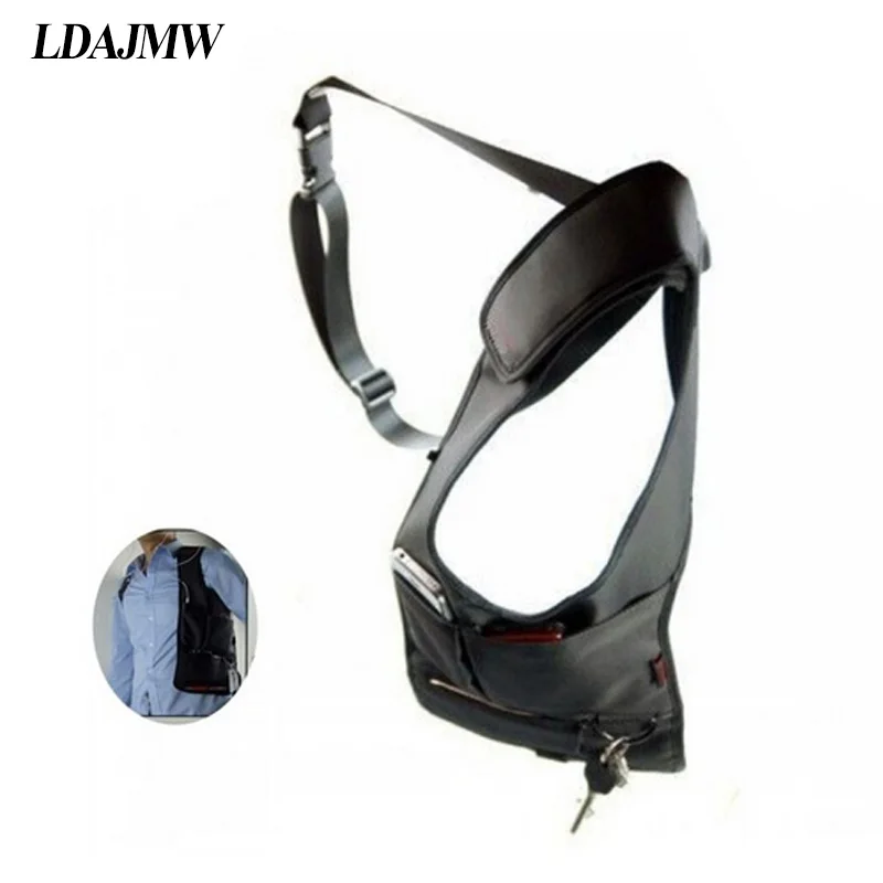 

LDAJMW Travel Anti-Theft Hidden Underarm Shoulder Storage Bag Phone Holster Black Nylon Inspector Sports Organizer Bag