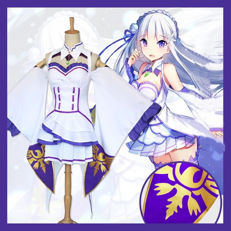 

Re:Life in a Different World from Zero Emilia Cosplay Costume for Women
