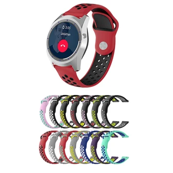 

Two-color High Quality Silicone Watchband For Fossil Gen 4 Q Explorist HR / Gen 3 Q Explorist Watch Band Wrist Strap Bracelet