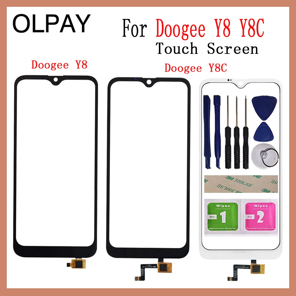 OLPAY 6,1 '' Новинка Для Doogee Y8 сенсорный экран дигитайзер для Doogee Y8C Сенсорная панель Сенсорный экран сенсор Переднее стекло инструменты