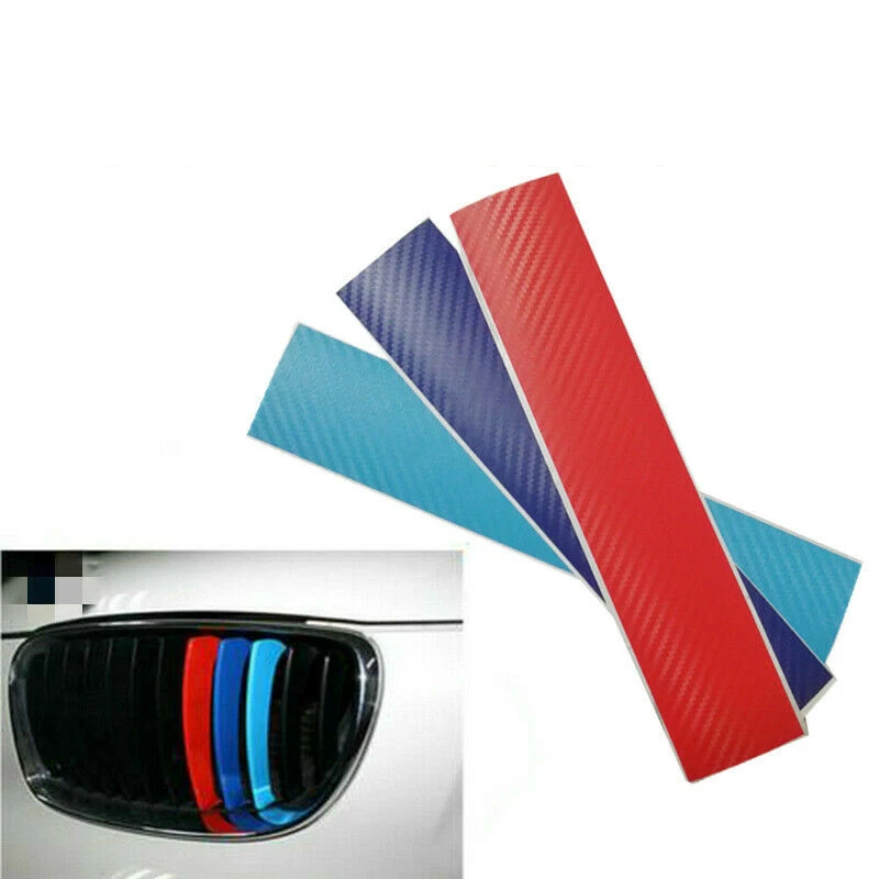 

1 Set Of Three Colors Sticker Vinyl 250*50mm For BMW E46 E90 E60 E87 M3M5 Car Vinyl Sticker Auto Decor Accessories