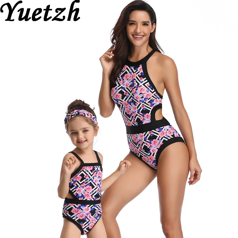 Preise Neue familie mädchen bademode one stück badeanzug kinder kind schwimmen anzug frauen schwimmen tragen mutter daugher bademode badeanzüge