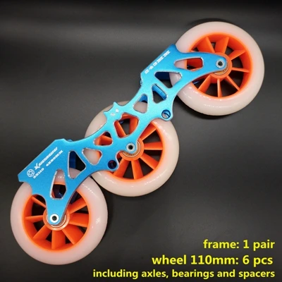 frame n wheels Рамка для роликов 243 мм летучая мышь рама 4x80 мм 3x110 мм 2 в 1 включая колеса - Цвет: frame n wheels