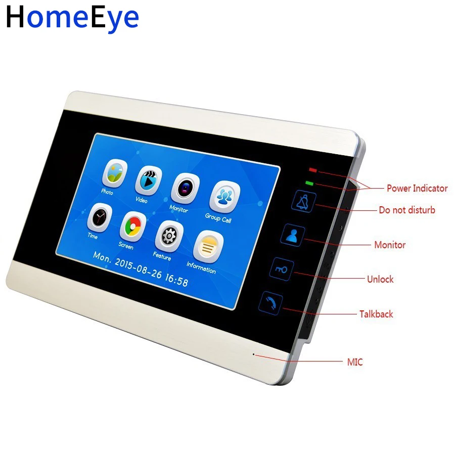 4 квартирный дверной звонок HomeEye домашняя система контроля доступа 7 дюймовый