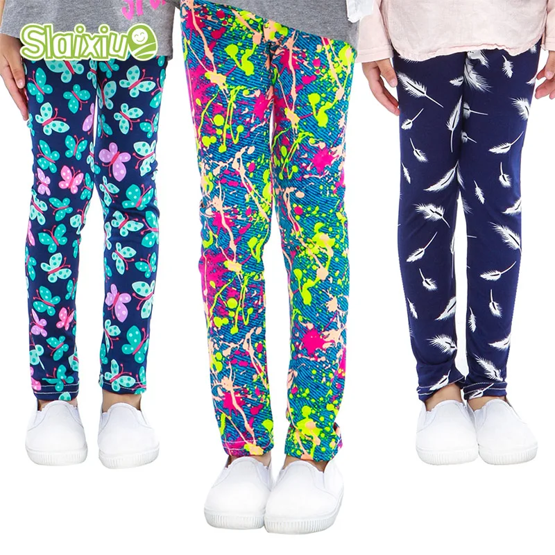 SLAIXIU Soft Girls Leggings Baby Girl Clothes Pencil Pants Cotton Kids Trousers Print Flower Skinny Children Leggings For Girls цена SLAIXIU Soft Girls Leggings Baby Girl Clothes Pencil Pants Cotton Kids Trousers Print Flower Skinny Children Leggings For Girls цены онлайн