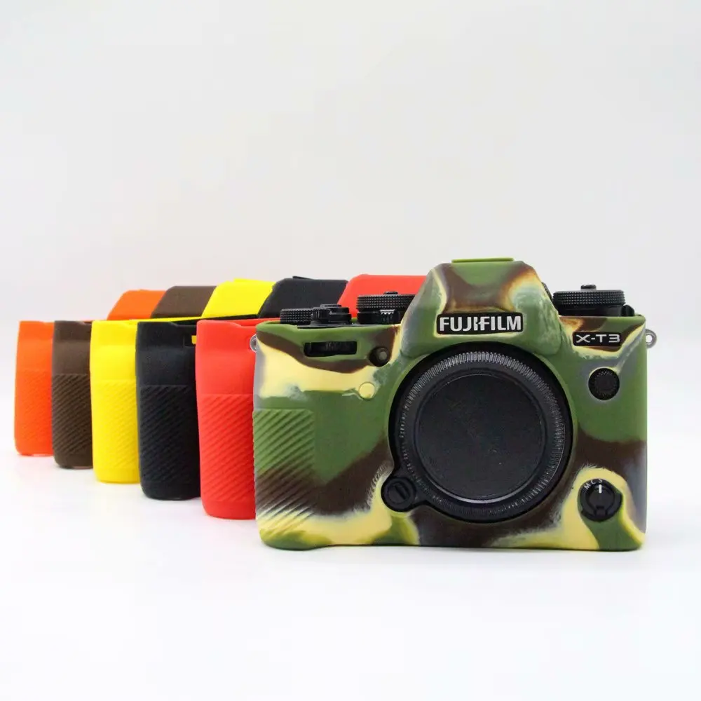 Color : Black HUANGMENG Suitable for Soft Silicone Protective Case for FUJIFILM XT3 Camouflage HUANGMENG 