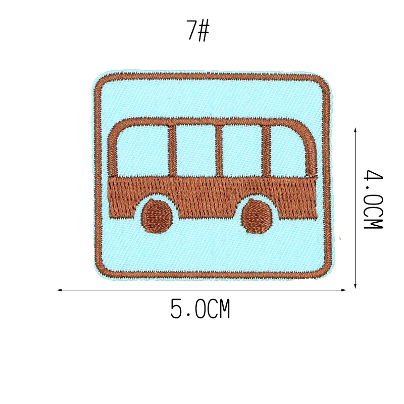 JOD мультфильм Авто ткань патч прикрепляется гладильная термо аппликации для детской одежды наклейки для шитья вышивка Diy патч - Цвет: 7